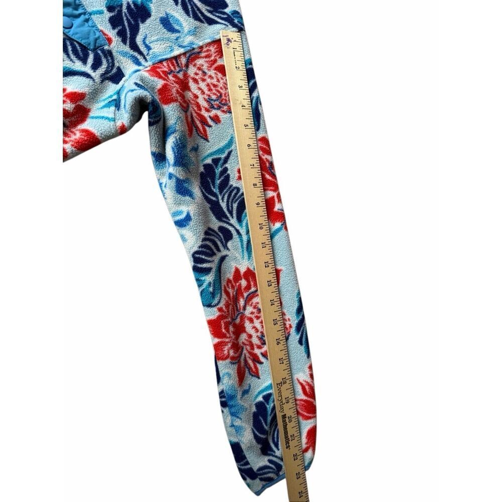 Patagonia Women's Pullover Jacket Lightweight Synchilla Snap-T Manoa Floral Blue - Picture 7 of 9